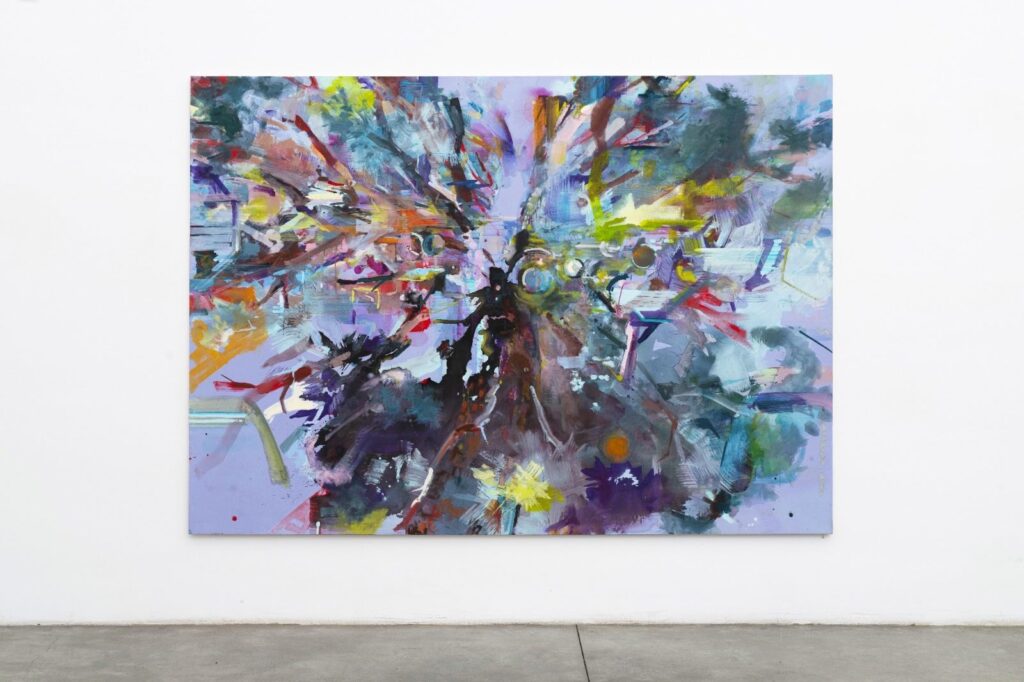 Cockpit (altri orizzonti 1), 2026, acrilico e olio su tela, 280x200 cm.